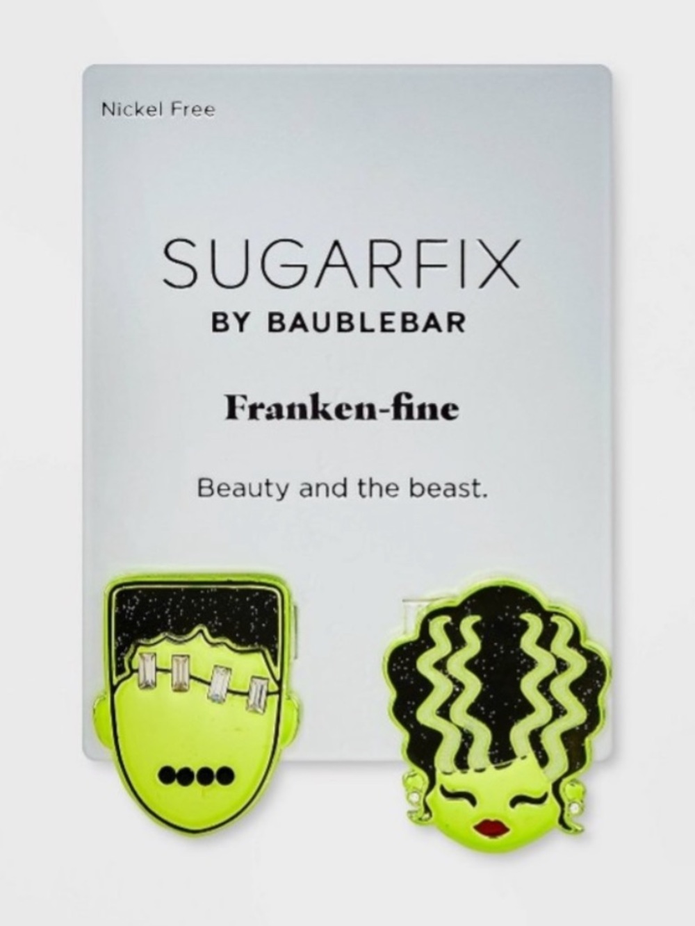 NWT Sugarfix by BaubleBar Franken-Fine Frankenstein Earrings